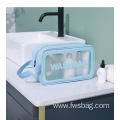 High Quality Factory Wholesale Fashion Transparent Custom Logo Multi Function Large Capacity Travel Soft PU Cosmetic Bag